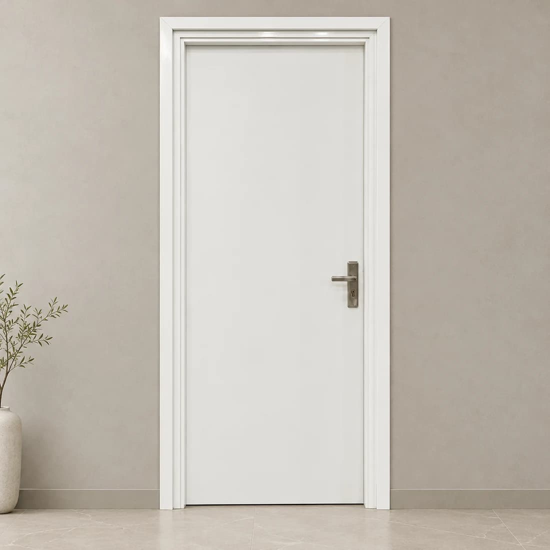 Ảnh mẫu Cửa Composite trắng chỉ viền do Đại Lộc cung cấp